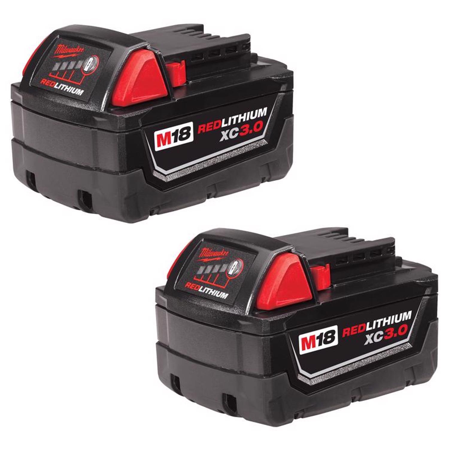 Photos - Power Tool Battery Milwaukee M18 RedLithium XC 3 Ah Lithium-Ion Battery Combo Pack 2 pc 48-11 