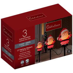 Celebrations Incandescent Clear 6 in. Santa Pathway Decor