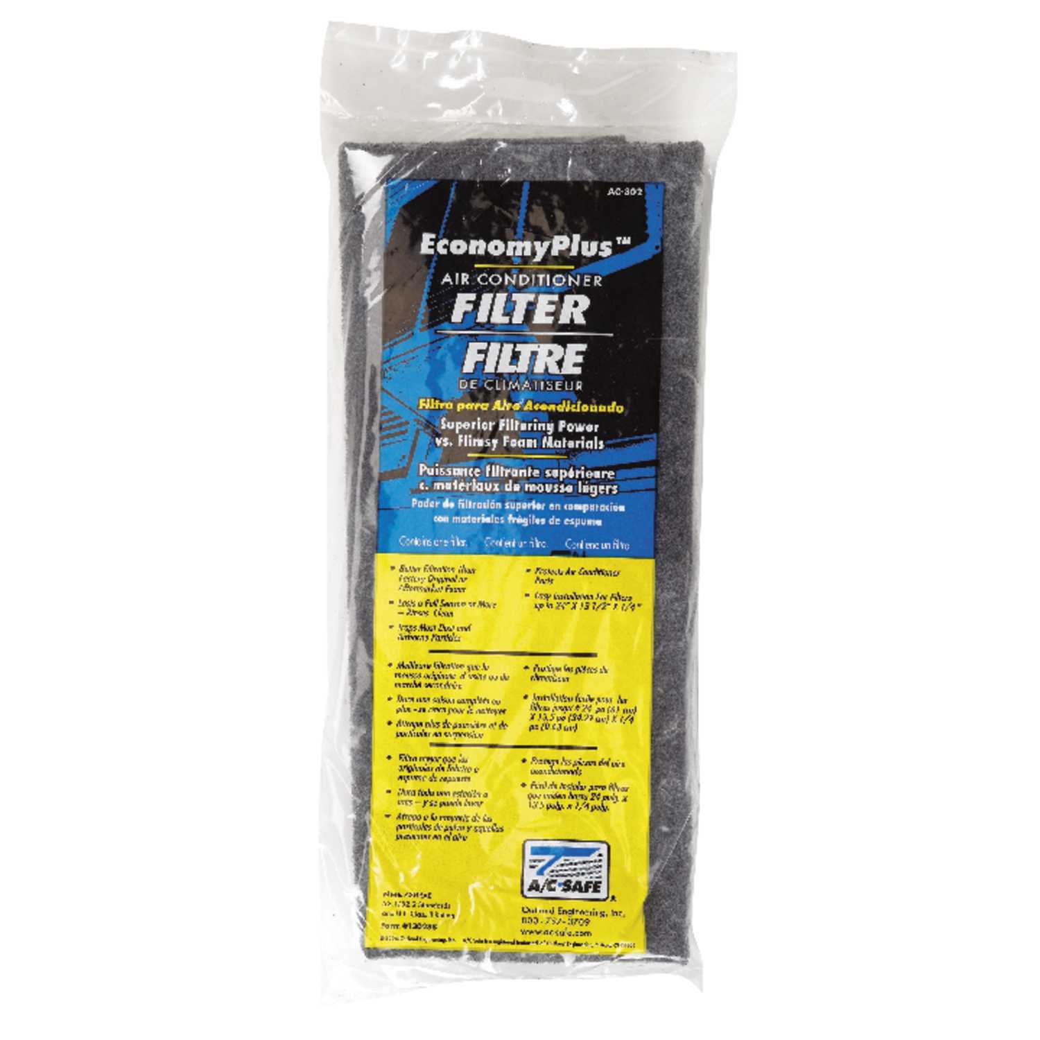 AC Safe EconomyPlus 15 in. W x 24 in. H x 1/4 in. D Polyester Air