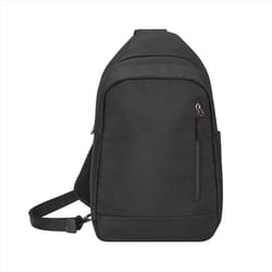 Travelon Urban Black Wheeled Sling Backpack 16 in. H X 9.5 in. W