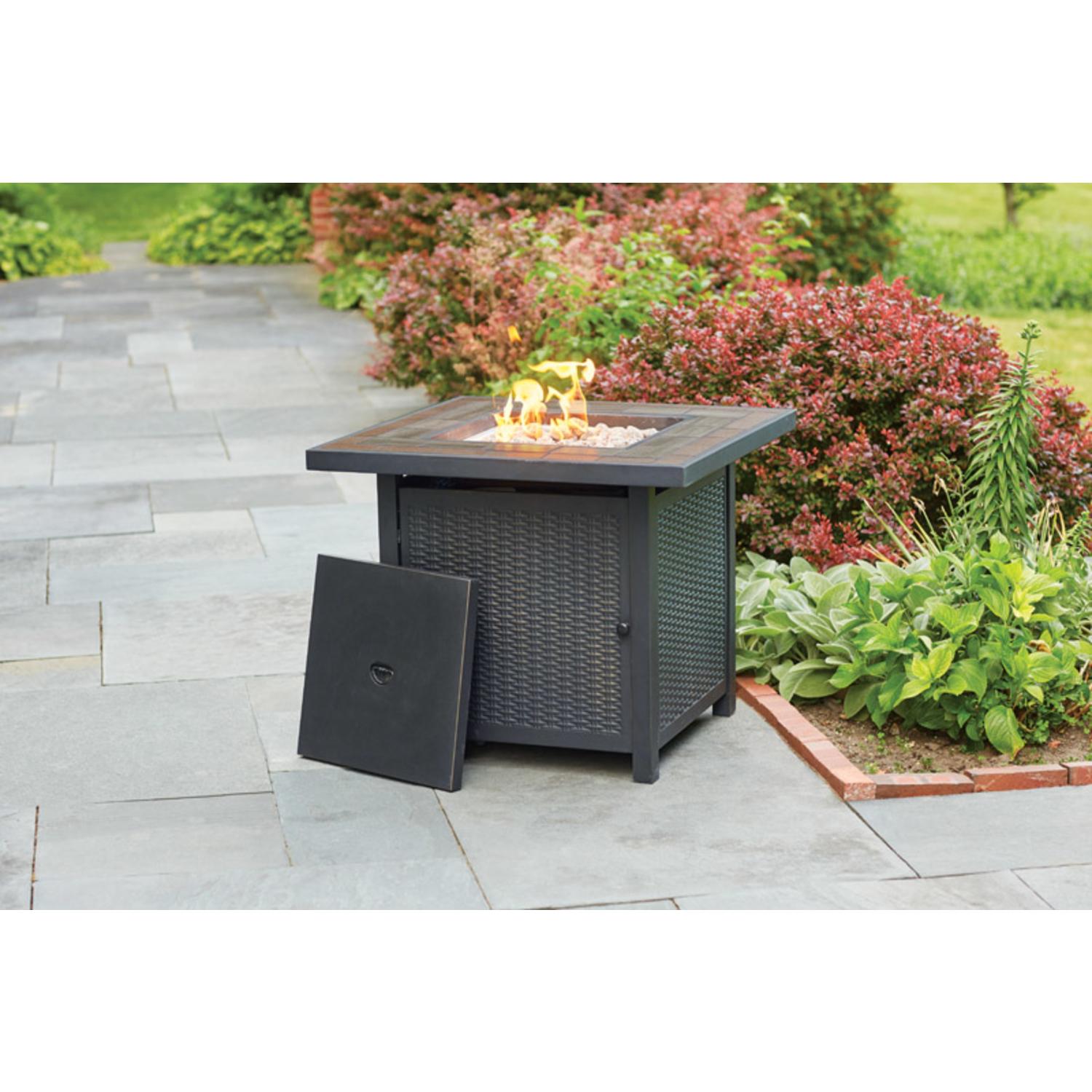 Living Accents Square Propane Fire Pit 25 In H X 30 In W X 30 In D   C3ca0f53 9aaa 4068 Af3a 0b9c69b77bae