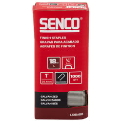 Senco 1/4 in. W X 1 in. L Galvanized Finish Staples 18 Ga. 1000 pk