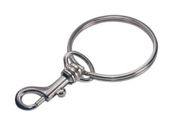 HILLMAN 2 in. D Metal Silver Belt Hooks/Pocket Chains Keychain