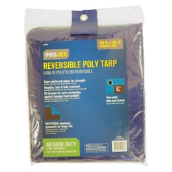 Projex 30 ft. W X 20 ft. L Medium Duty Polyethylene Reversible Tarp Blue/Brown