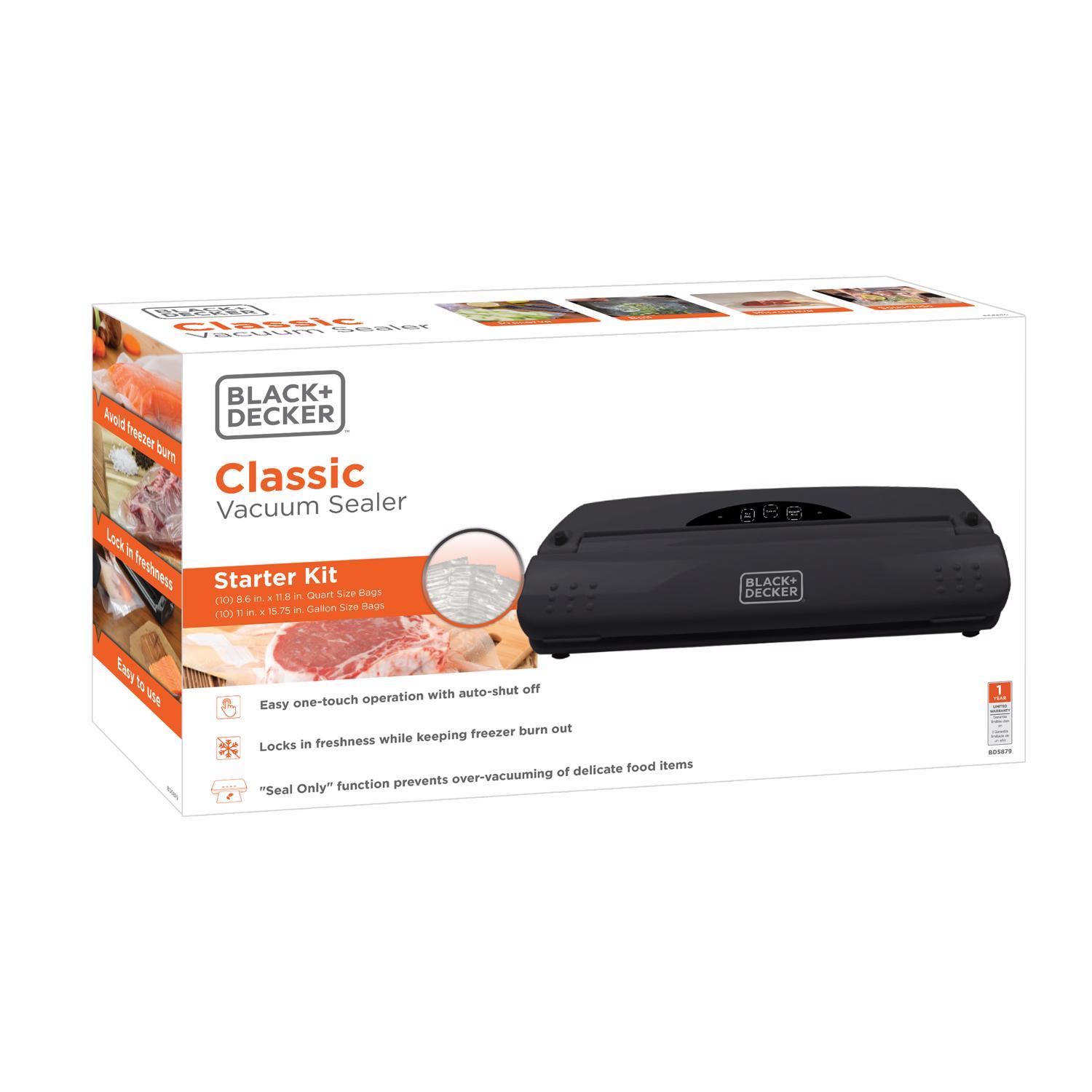 Black+Decker Classic Black Vacuum Sealer 1 pk Sansujyuku sansujyuku.com