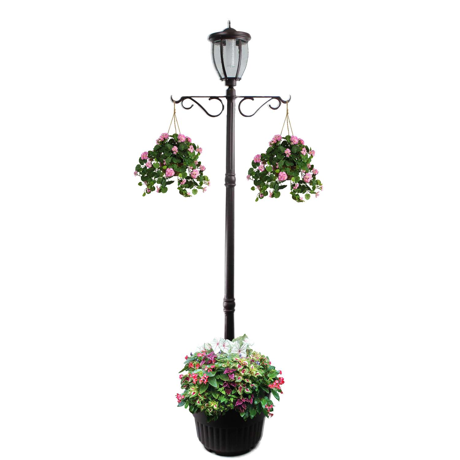 Sun-Ray Kenwick Gloss Solar Powered 1 W LED Lamp Post 1 each - Ace Hardware