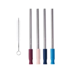 Houdini Assorted Stainless Steel/Silicone Cocktail Straws