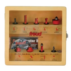 Freud Multi Size in. Router Bit Set 9 pc