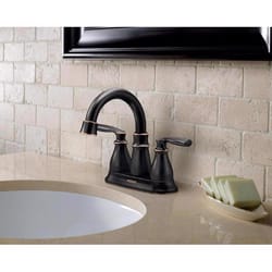 Moen Hilliard Bronze Traditional Bathroom Faucet 4 in.