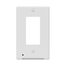 Westek LumiCover White 1 gang Plastic Decorator Nightlight Wall Plate 1 pk