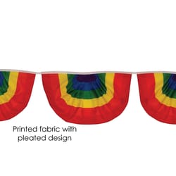 In The Breeze Rainbow Pleated Flag 9 in. H X 9 in. W
