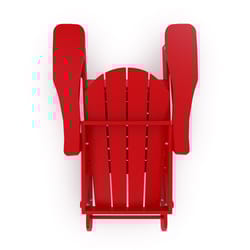 Leisure Line Red HDPE Frame Adirondack Chair