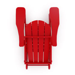 Leisure Line Red HDPE Frame Adirondack Chair