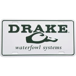 Drake White Cast Aluminum License Plate