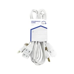 Home Plus Indoor 6 ft. L White Extension Cord 16/2 SPT-2