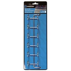 Crawford Zinc Plated Silver Steel 11.8 in. Multi-Tool Peg Hook Rack 1 pk