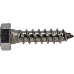 HILLMAN 3/8 in. X 1-1/2 in. L Hex Stainless Steel Lag Screw 25 pk