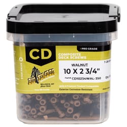 Big Timber No. 10 Sizes X 2-3/4 in. L Brazilian Walnut Star Trim Head Composite Deck Screws 5 lb 350