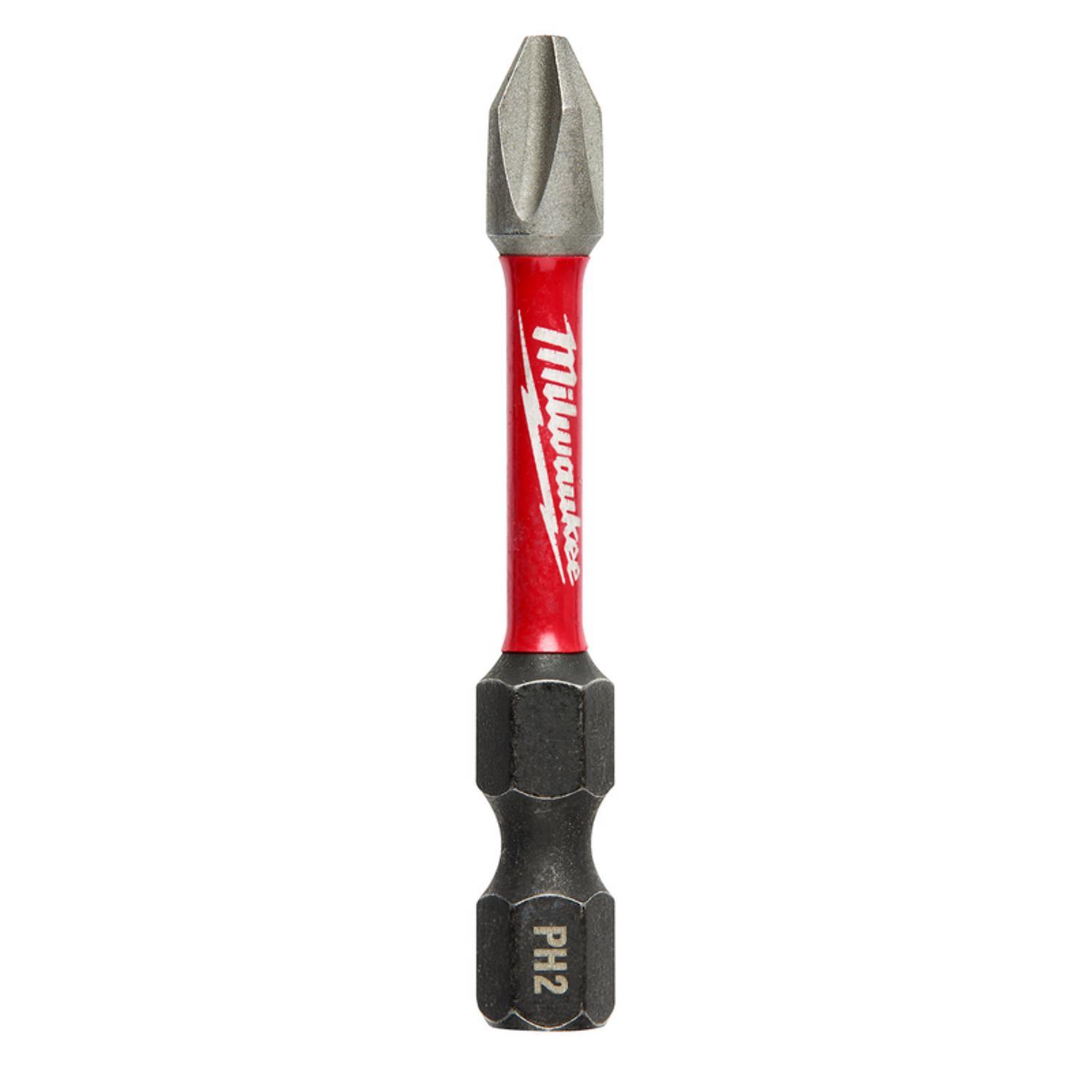 Photos - Drill Bit Milwaukee Shockwave Phillips #2 X 2 in. L Screwdriver Bit Steel 1 pc 48-32 