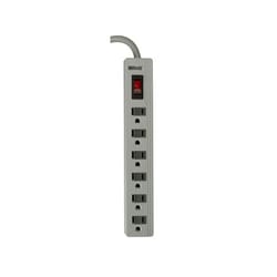 Southwire Woods 1.5 ft. L 6 outlets Power Strip w/Surge Protection White 280 J