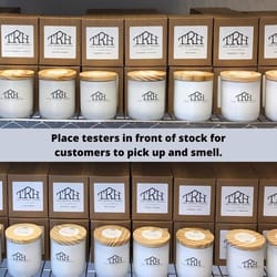 The Rustic House Not for Resale White Mint/Rosemary Scent Tester Candle 8 oz