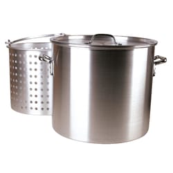 Bene Casa 60Qt Stainless Steel Boiling Pot with Strainer Basket and Li