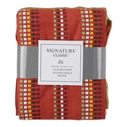 Kane Home Multicolored Cotton Culinary Stripe Kitchen Towel 3 pk