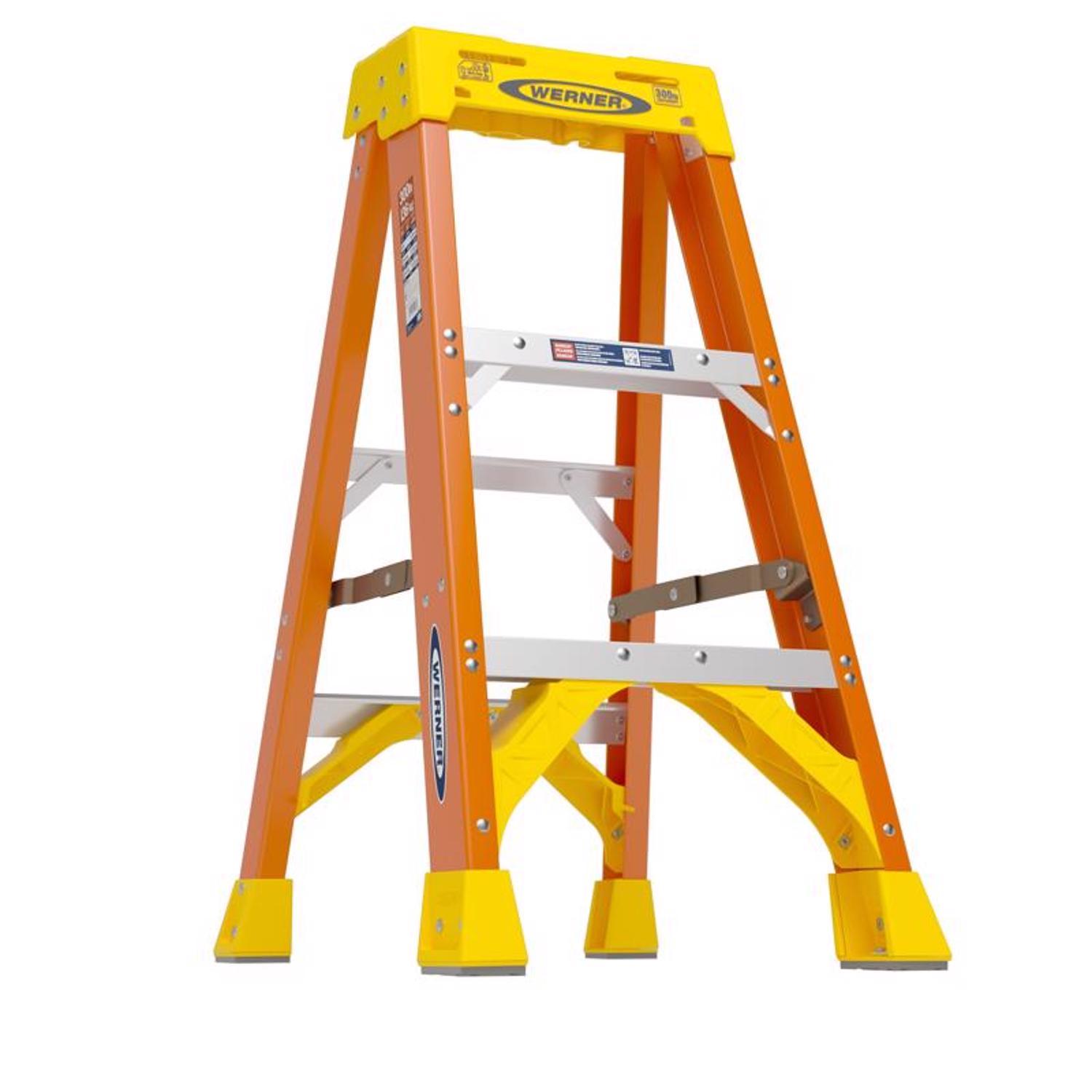 Werner 3 ft. H Fiberglass Step Ladder Type IA 300 lb. capacity Uae Electronic uaeelectronic.com