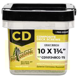 Big Timber No. 10 Sizes X 1-3/4 in. L Gray Birch Star Trim Head Composite Deck Screws 1 lb 75 pk