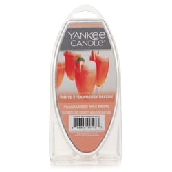 Yankee Candle Pink White Strawberry Bellini Scent Fragranced Wax Melt