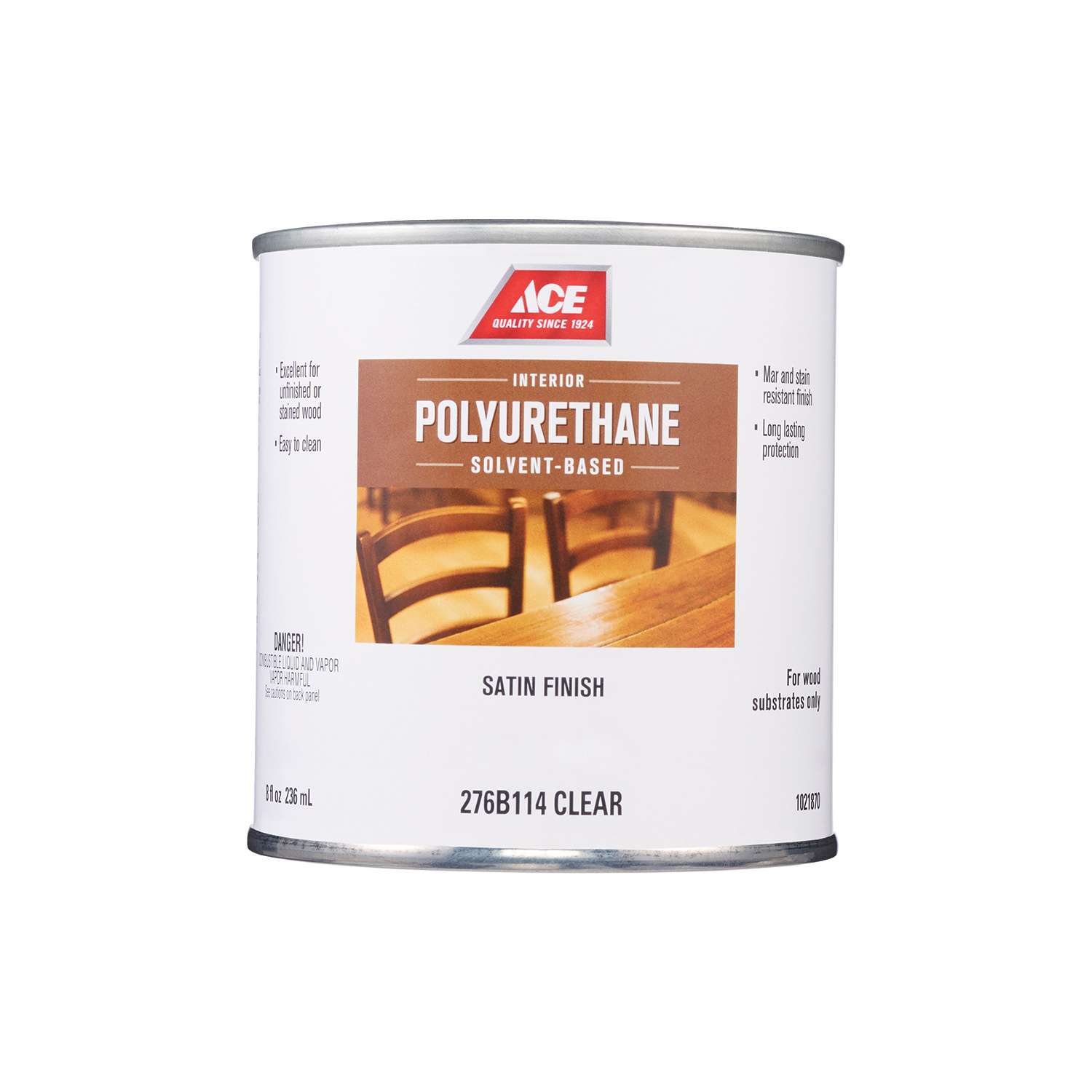 Ace Satin Clear Polyurethane 1/2 pt Ace Hardware