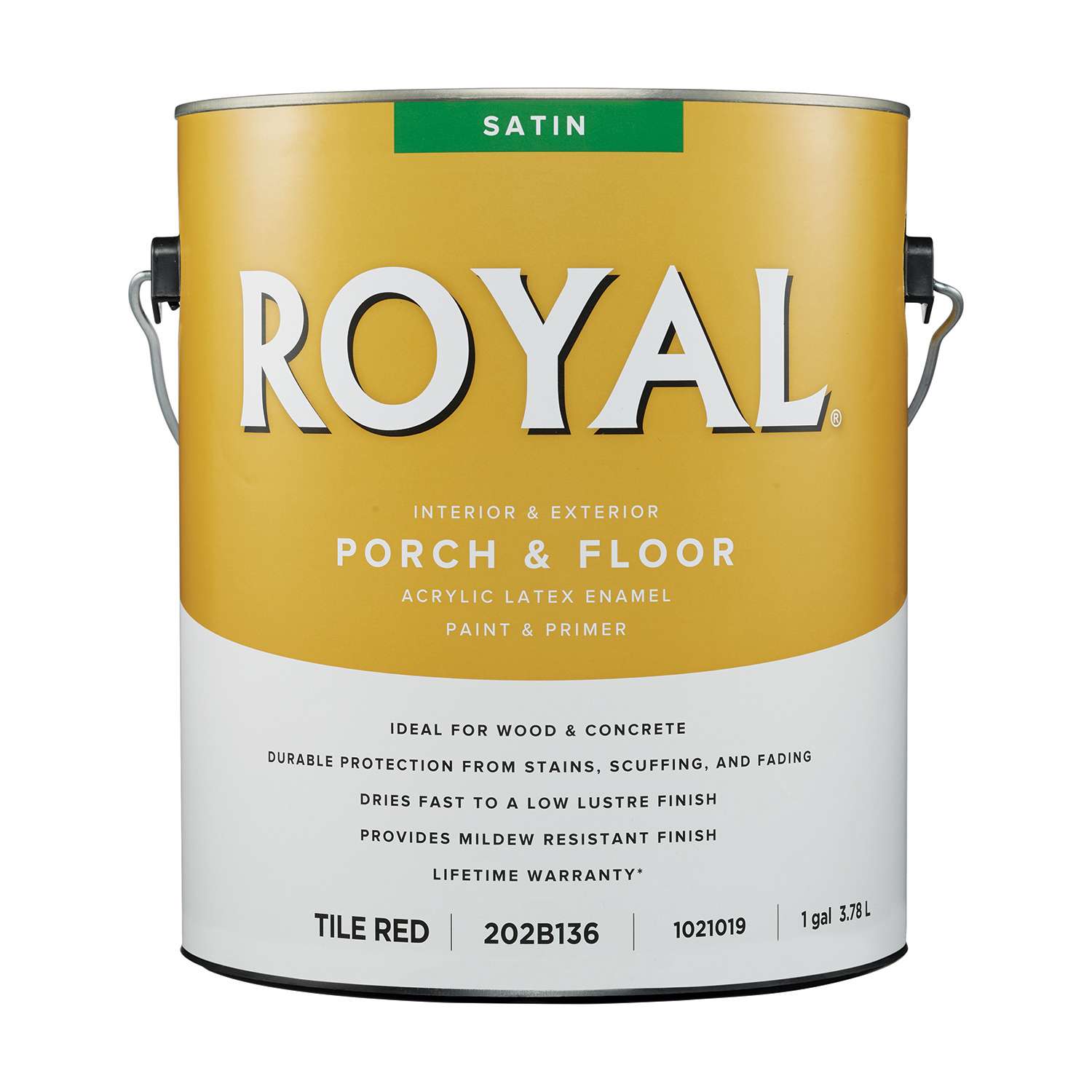 Repellent Scottish Basic theory Royal Satin Tile Red Porch and Floor Paint+Primer 1 gal - Ace Hardware