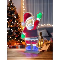 Celebrations LED Multi Santa Animated Decor 22 in.