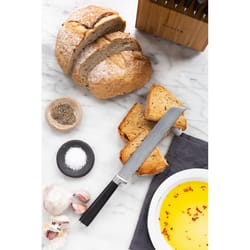 KNIFE BREAD BLK/SLV 8