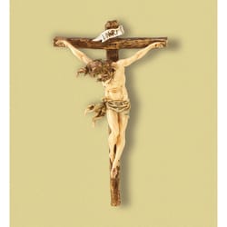 Wings of Devotion 20 in. H X 12 in. W X 4.25 in. L Poly Resin Jesus Cross