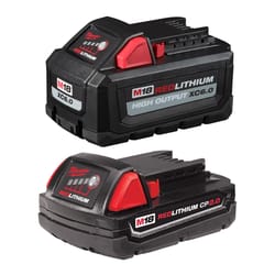 Milwaukee M18 REDLITHIUM 3 Ah and 6 Ah Lithium-Ion High Output Battery Kit 2 pc