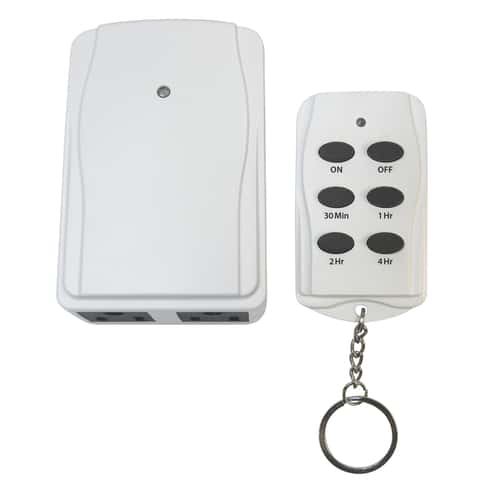 Prime Indoor Wireless Remote with Grounded Outlets White - Ace