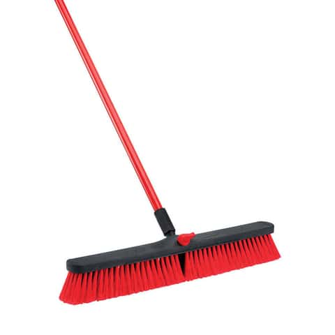 Libman 24 in. Rough Surface Industrial Grade Push Broom with Wood