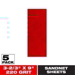 Diablo SandNet 9 in. L X 3-2/3 in. W 220 Grit Ceramic Blend Sanding Sheet 5 pk