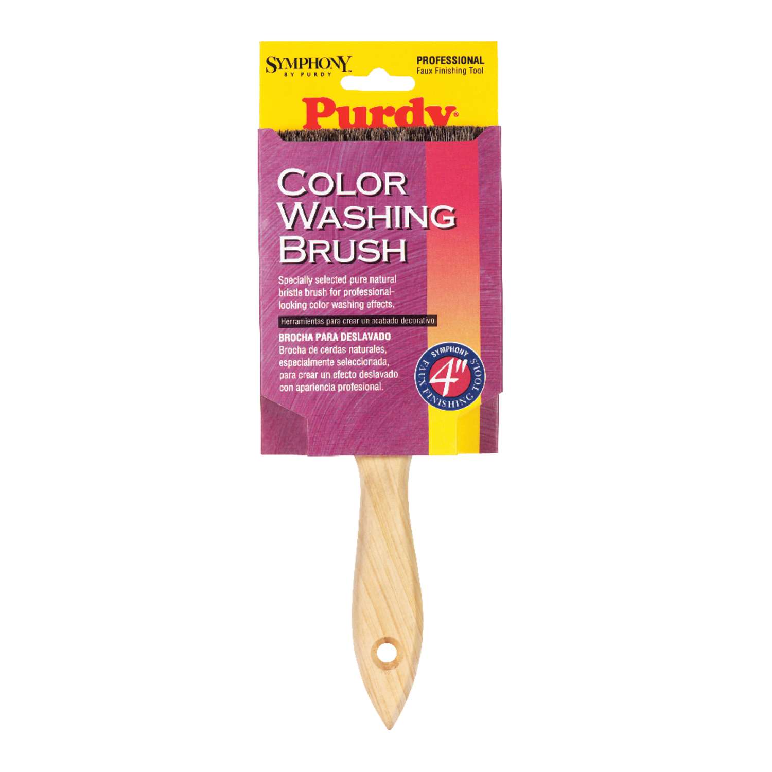 Purdy Symphony Color Washing Brush 4 in. Soft Flat Color Washing
