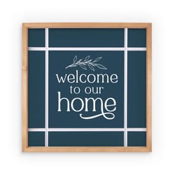P Graham Dunn 20.75 in. H X 20.75 in. L Multicolor Wood Welcome To Our Home Wall Decor