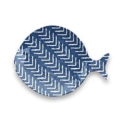 TarHong Multicolored Indigo Oasis Melamine Pet Saucer