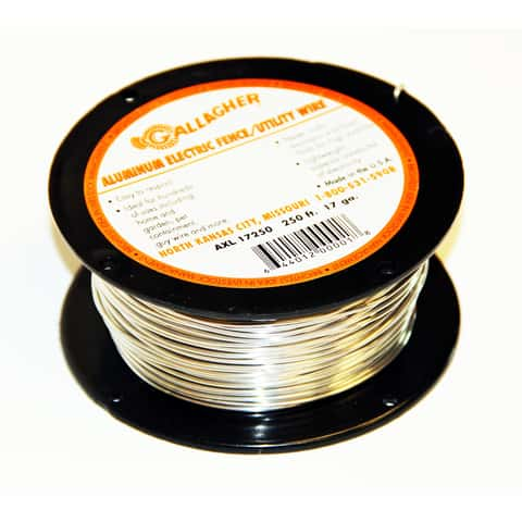 Gallagher Direct Current Electric Fence Wire 250 ft. Silver