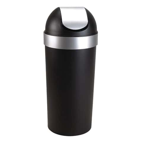 simplehuman Swing Top Commercial Trash Can 14.5 Gallons Brushed