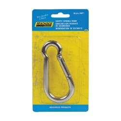 Seachoice Stainless Steel 4 in. L X 3/8 in. W Safety Spring Hook 1 pk