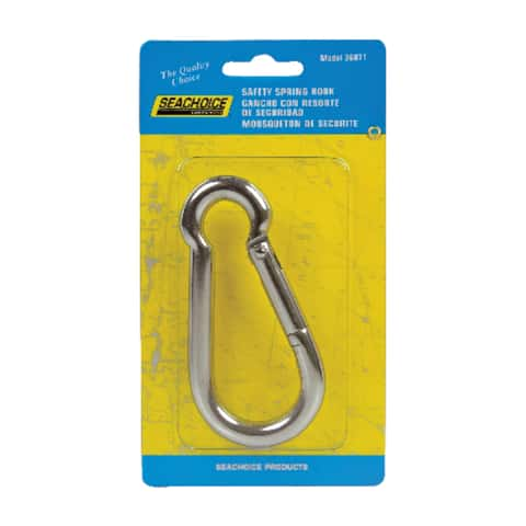 Seachoice Stainless Steel 4 in. L X 3/8 in. W Safety Spring Hook 1 pk - Ace  Hardware