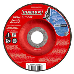 Diablo 4-1/2 in. D X 7/8 in. Aluminum Oxide Metal Cut-Off Disc 10 pk
