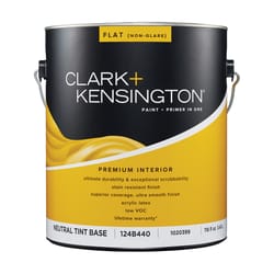 Clark+Kensington Flat Tint Base Neutral Base Premium Paint Interior 1 gal