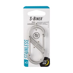 Nite Ize S-Biner 1.8 in. D Stainless Steel Silver Carabiner Key Holder