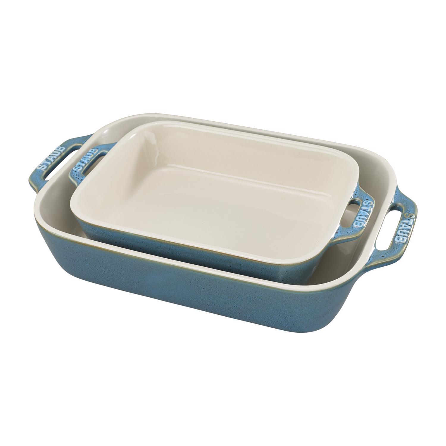 Zwilling J.A Henckels Staub Ceramic Bake Set Rustic Turquoise Sansujyuku sansujyuku.com